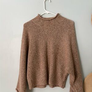 William Rast Tan Cowl Neck Sweater